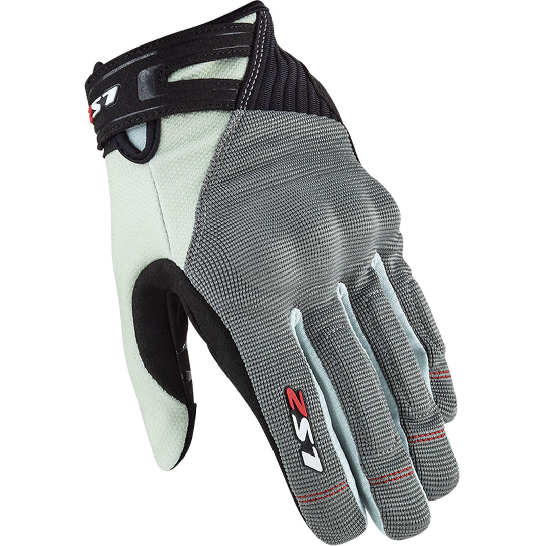 LS2 Helmets Dart 2 Women's Motorcycle Glove Gray Pearl - Back of Hand View