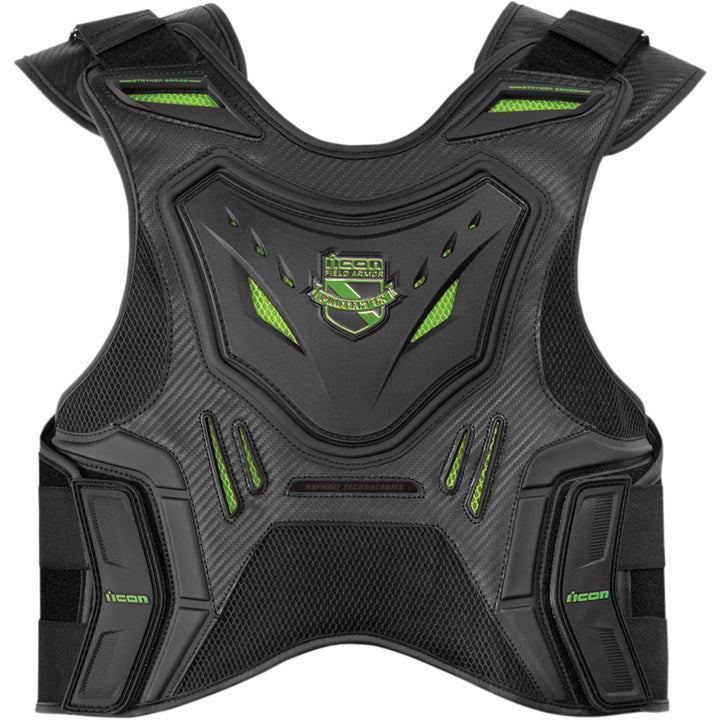 ICON Stryker Vest Green - Front View