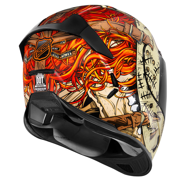 ICON Airframe Pro™ TopShelf Helmet Red - Rear Right Side View