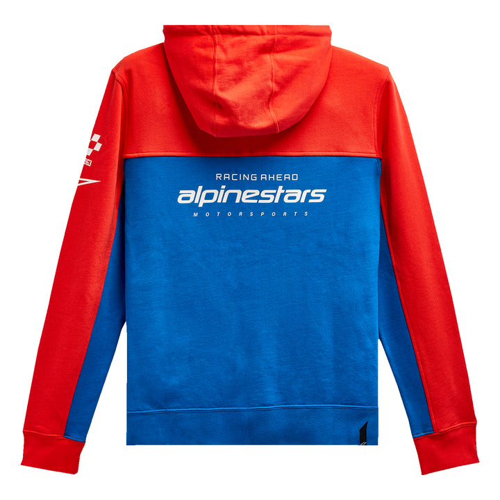 Alpinestars H Block Hoodie Warm Red/Bright Blue - Rear View