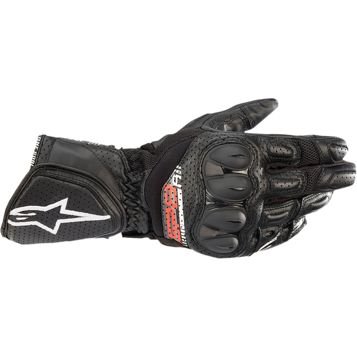 Alpinestars SP-8 V3 Air Gloves Black - Back of Hand View