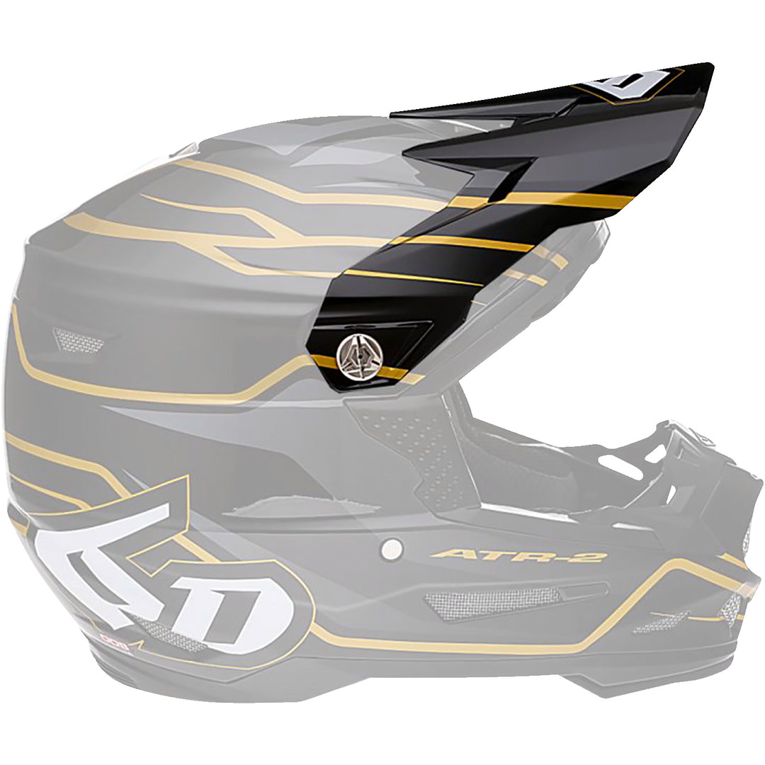 6D Helmets ATR-2 Helmet Visor Phase/Black Gold - Side View