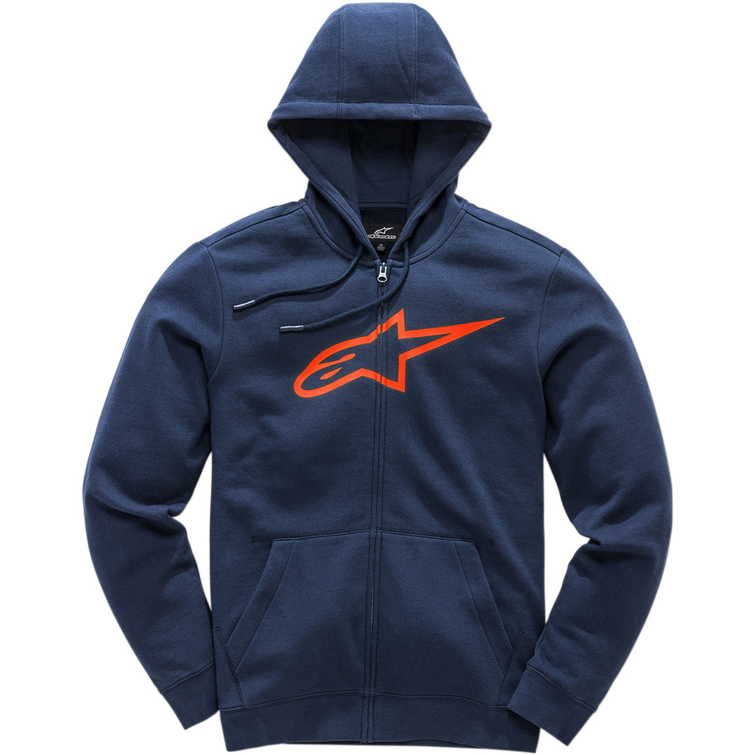 Alpinestars Ageless 2 Zip Hoodie Navy/Red - Front View