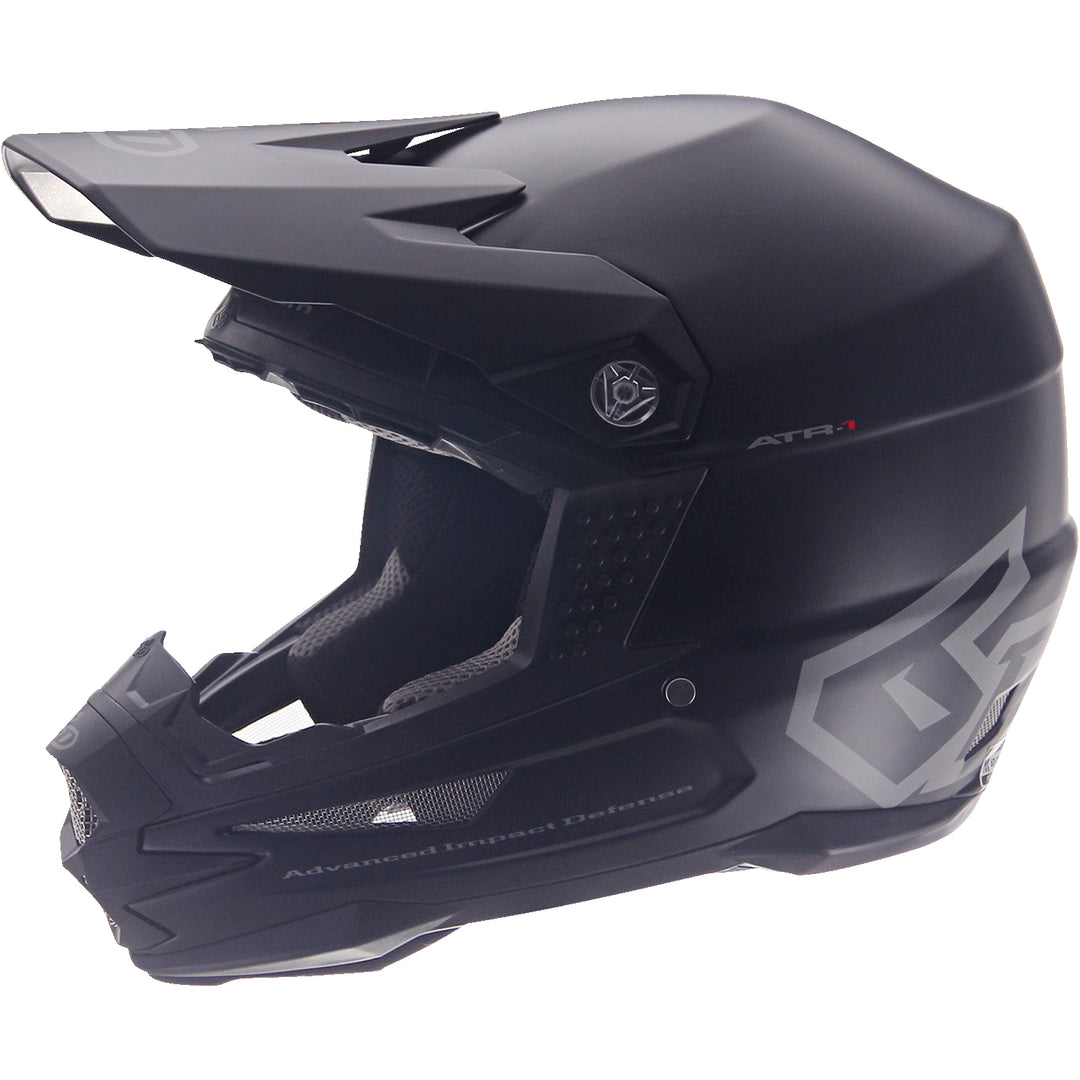 6D Helmets ATR-1 Solid Helmet Matte Black - Left Side View