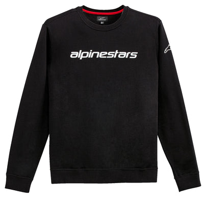 Alpinestars Linear Crew Fleece Black/White - Front View