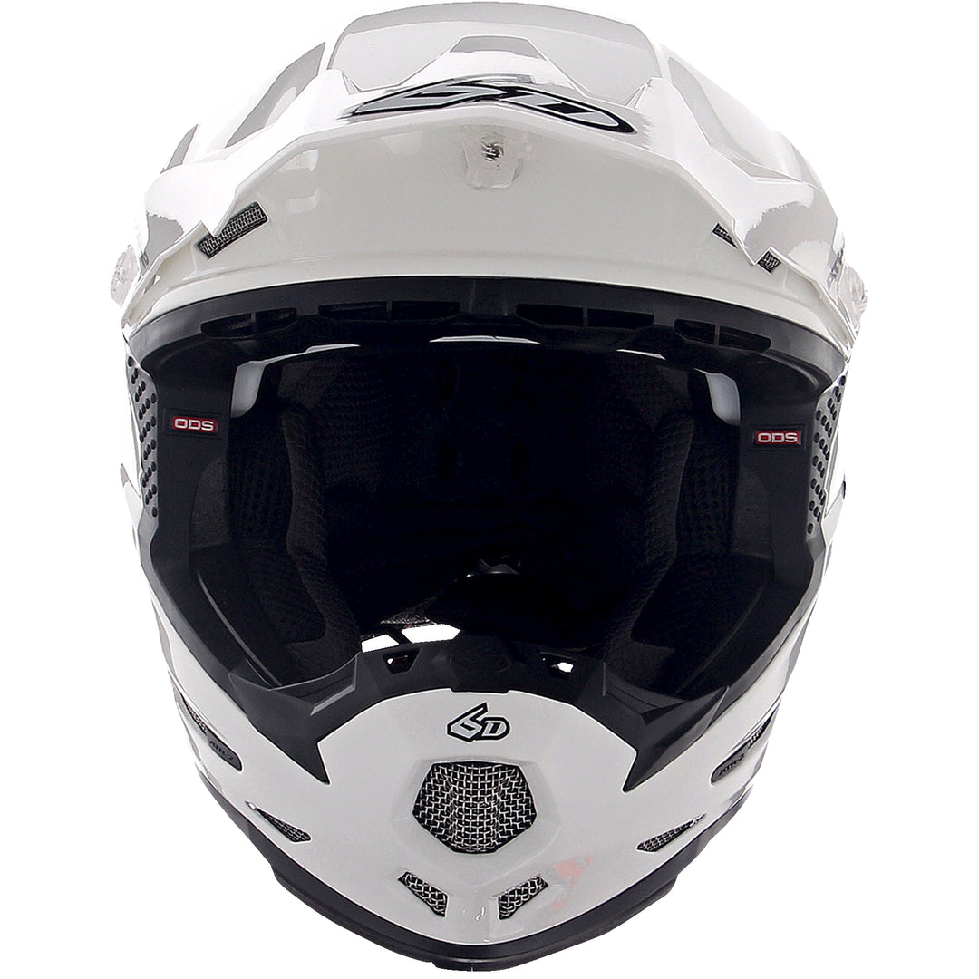 6D Helmets ATR-2 Solid Helmet Gloss White - Front View