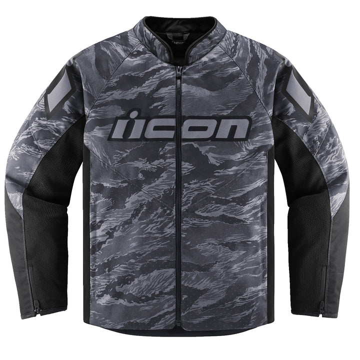 ICON Hooligan CE Tiger's Blood Jacket Gray - Front View