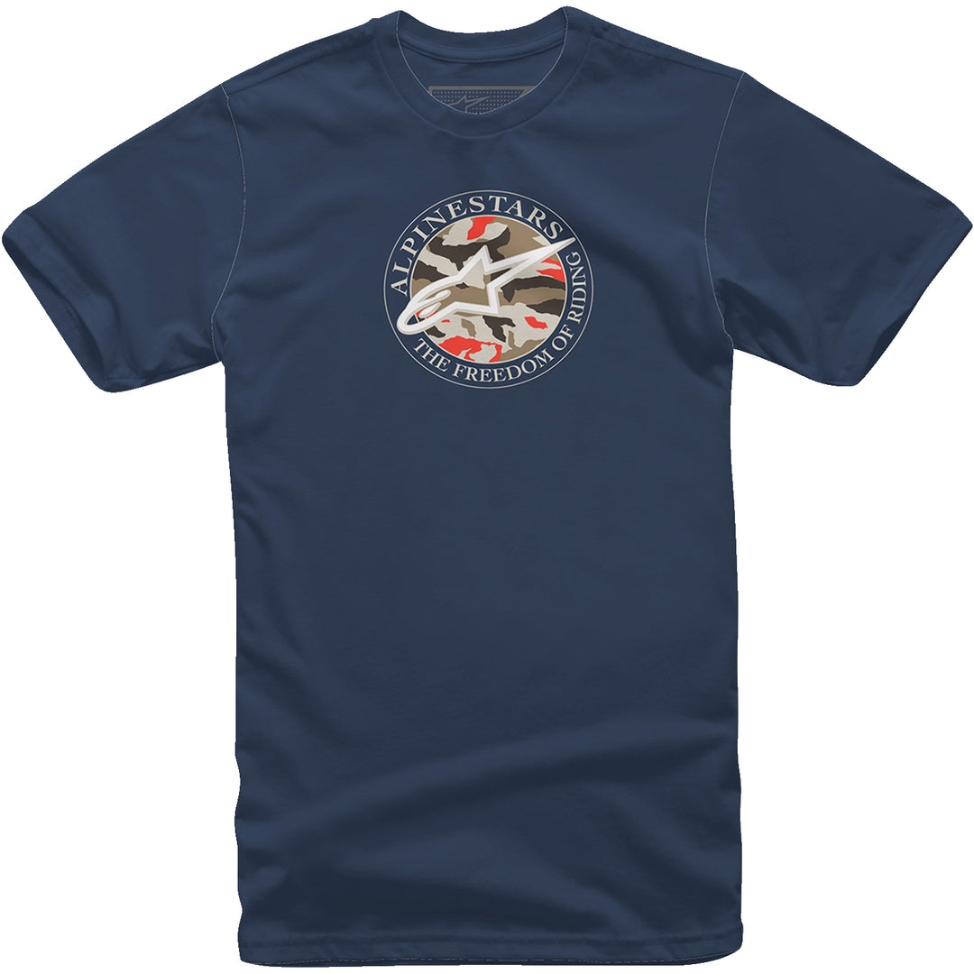Alpinestars Dot Camo T-Shirt Navy - Front View