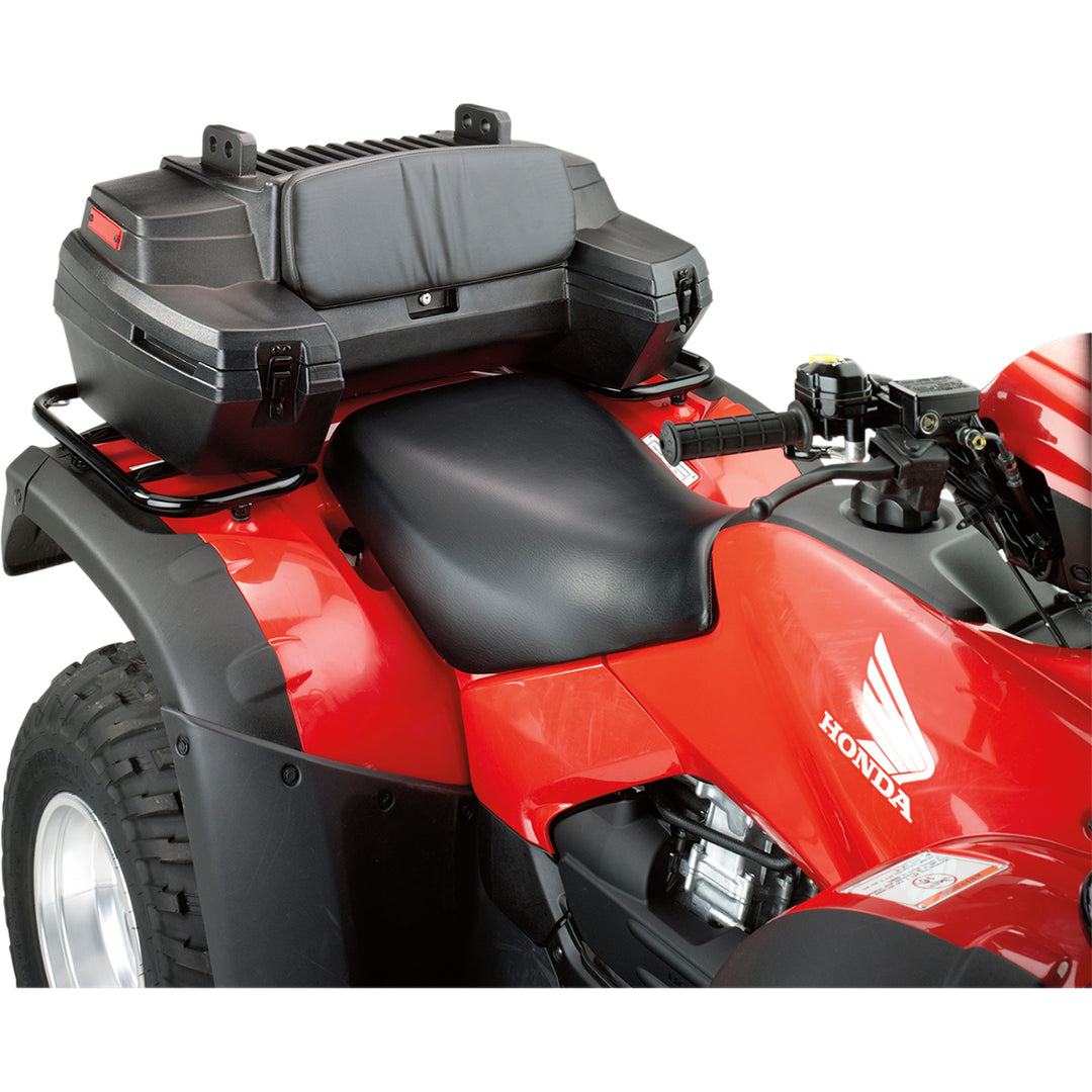 MOOSE UTILITY Outdoorsmen Rear Trunk - Front Side View Installed on ATV
