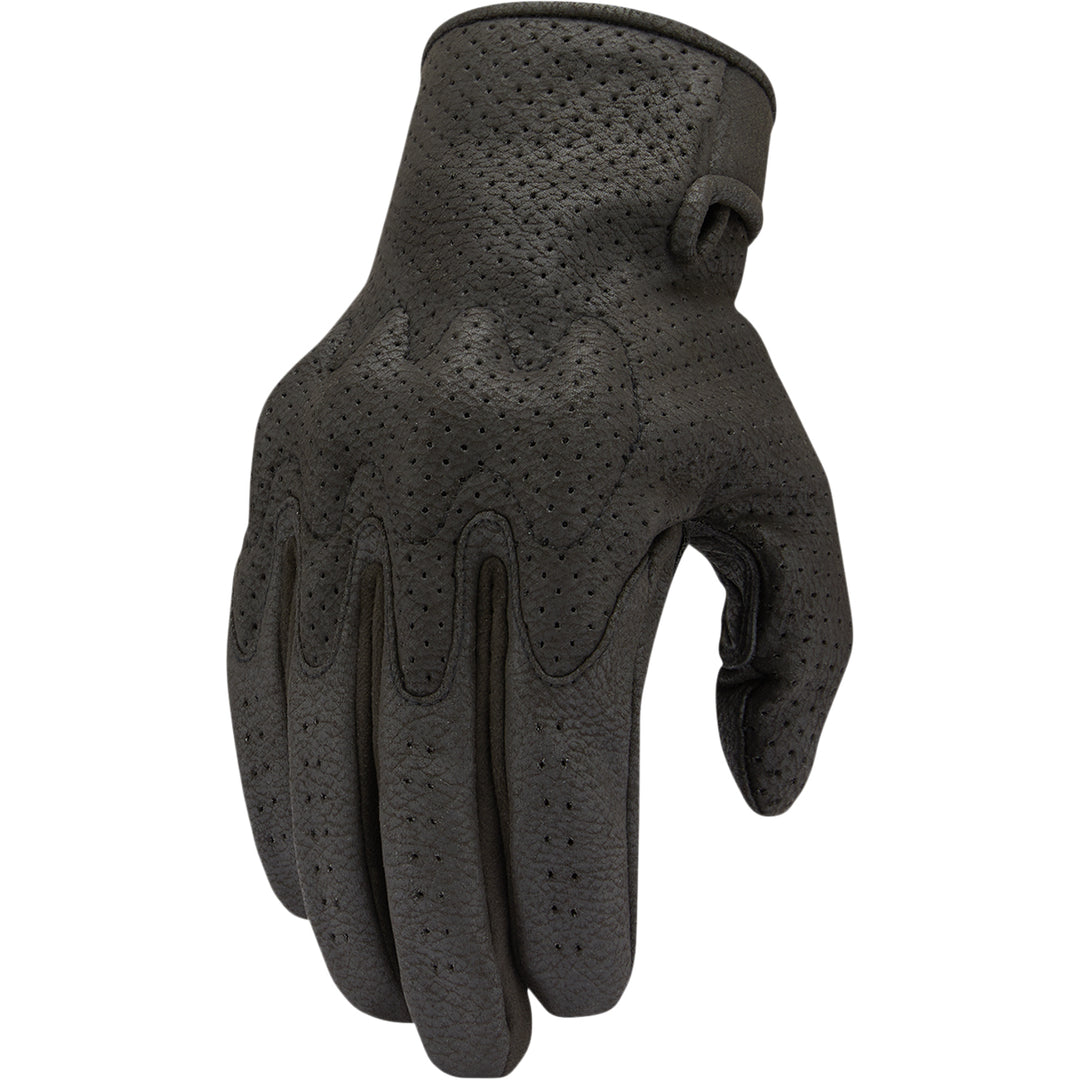 ICON Airform™ CE Gloves Black - Back of Hand View