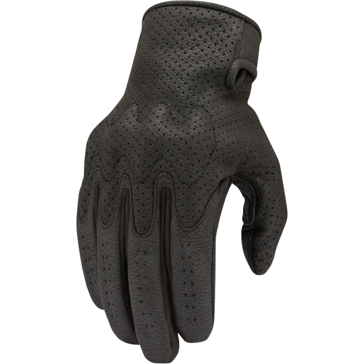 ICON Airform™ CE Gloves Black - Back of Hand View