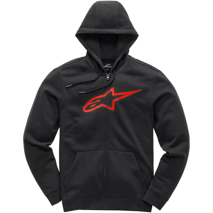 Alpinestars Ageless 2 Zip Hoodie Black/Red - Front View