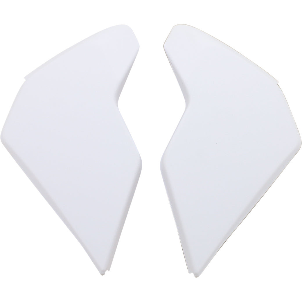 ICON Airflite™ Helmet Side Plates — Solid Rubatone White - Side View of Pair