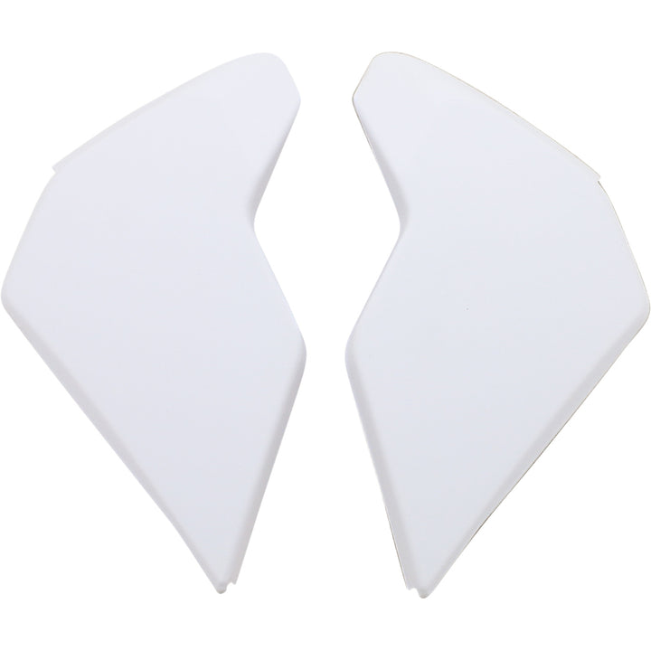 ICON Airflite™ Helmet Side Plates — Solid Rubatone White - Side View of Pair