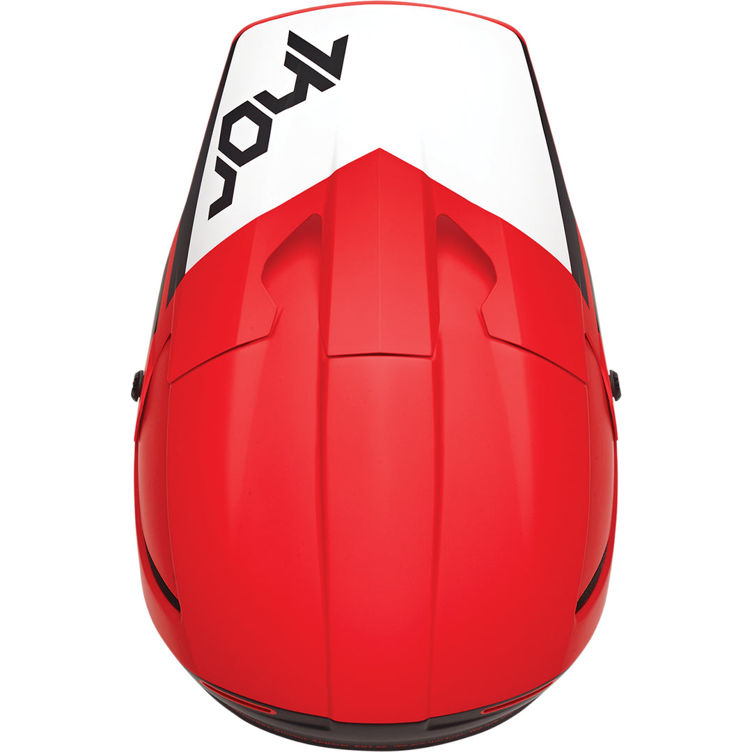 THOR Reflex Cube MIPS® Helmet Red/Black - Top Down View