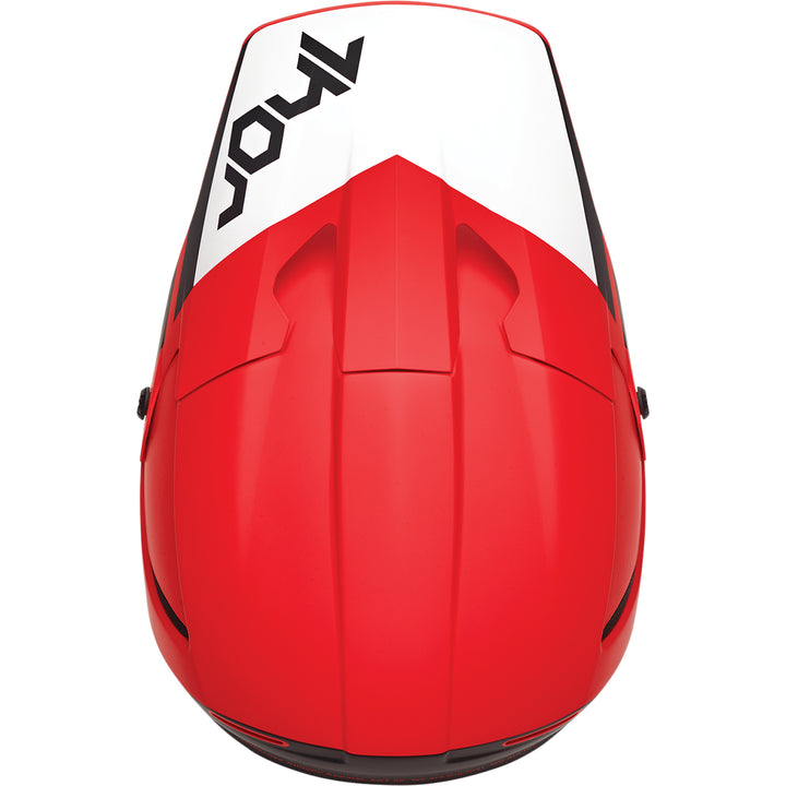 THOR Reflex Cube MIPS® Helmet Red/Black - Top Down View