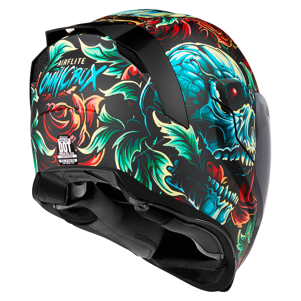 ICON Airflite™ Omnicrux MIPS® Helmet Black - Rear Right Side View