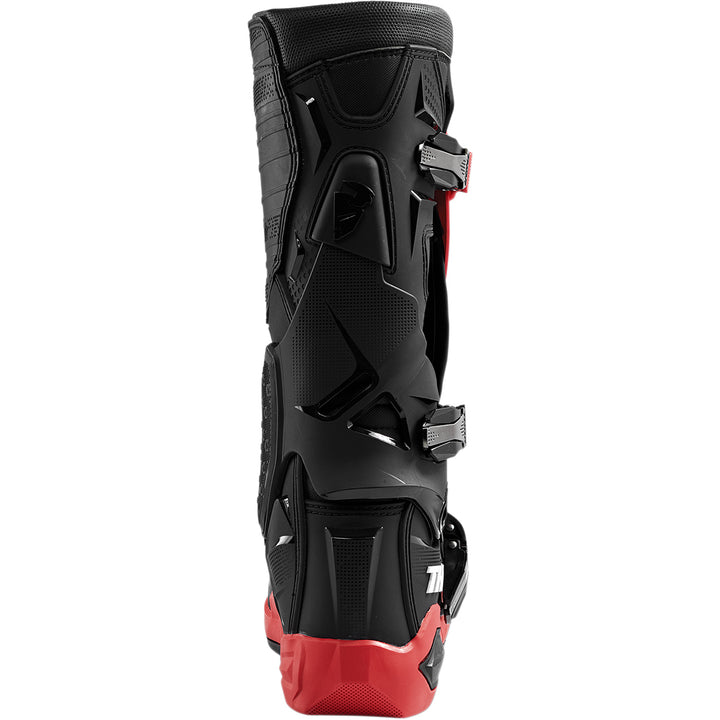 THOR Radial MX Boots Red/Black - Rear View