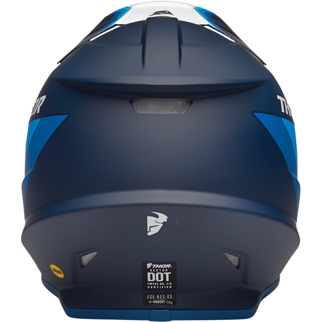 THOR Sector Runner MIPS® Helmet Navy/White - Rear View