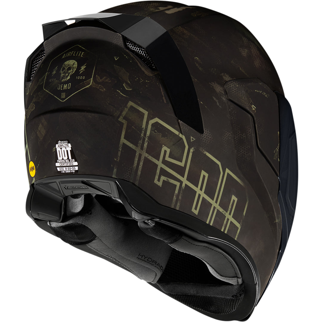 ICON Airflite™ Demo MIPS® Helmet Black - Rear Right Side View
