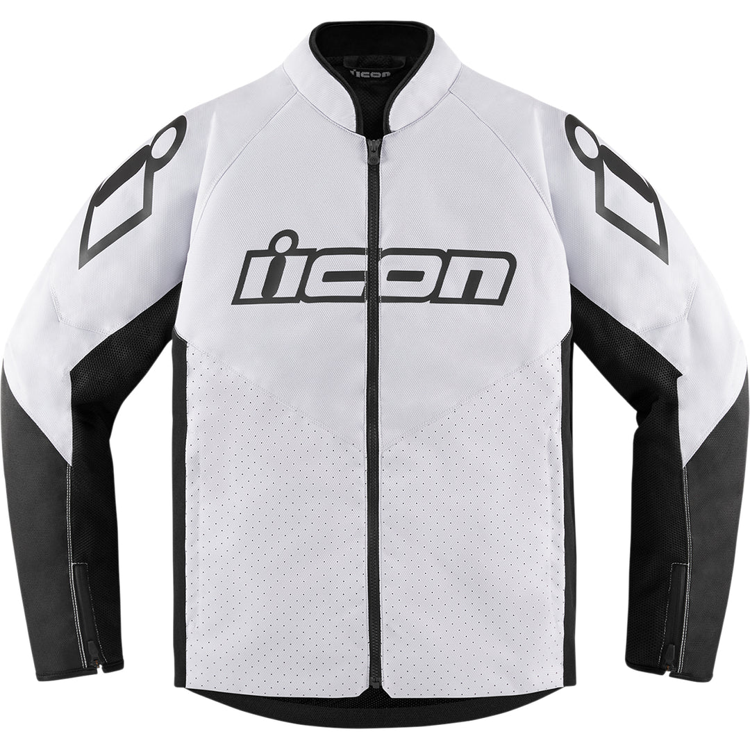 ICON Hooligan™ CE Jacket White - Front View