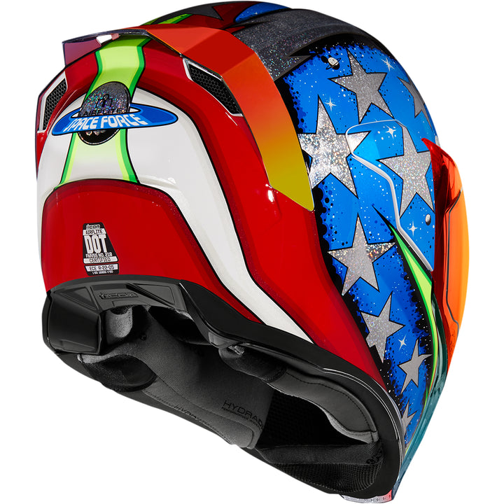 ICON Airflite™ Space Force Helmet Glory - Rear Right Side View