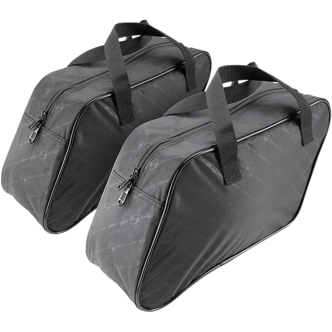 SADDLEMEN Saddlebag Liners Slant MED - Angled Side View of Pair