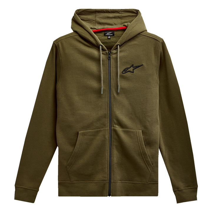 Alpinestars Ageless Zip Hoodie Military/Black - Front View