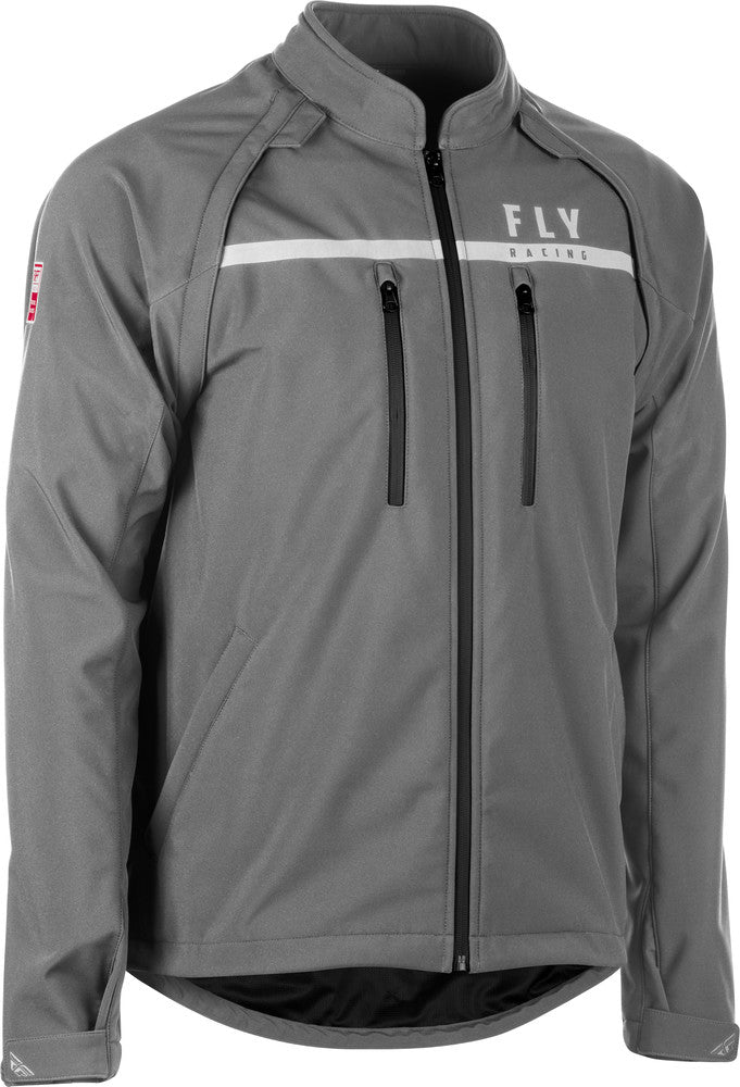 Fly Racing Patrol Softshell Jacket Grey - Front View