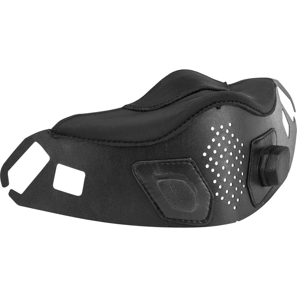 Fly Racing Formula Solid Helmet Mouthpiece Black/Carbon - Front Side View