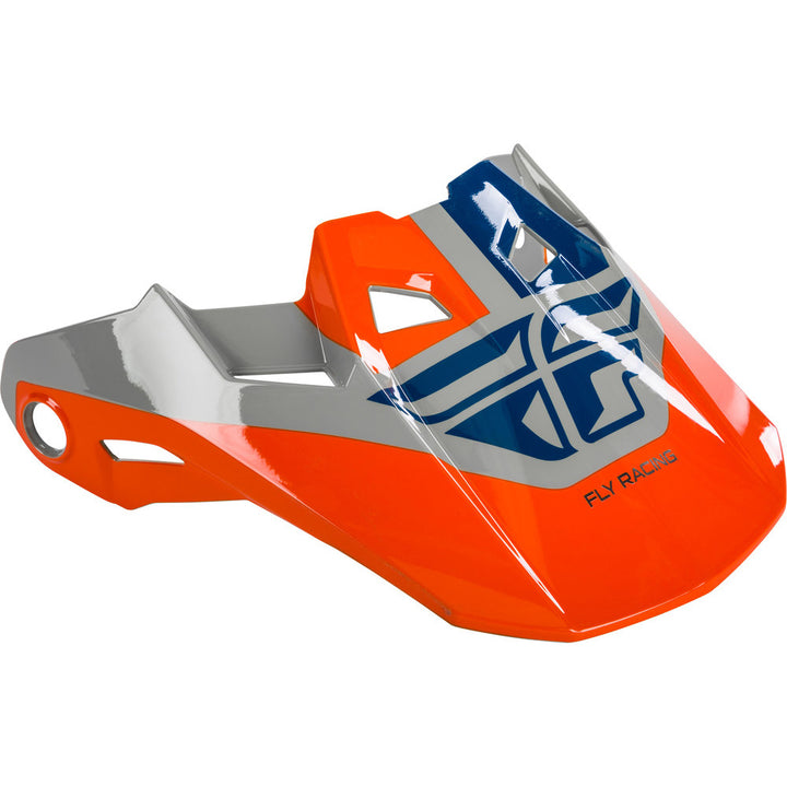 Fly Racing Formula Helmet Visor Orange/Blue - Top Side View