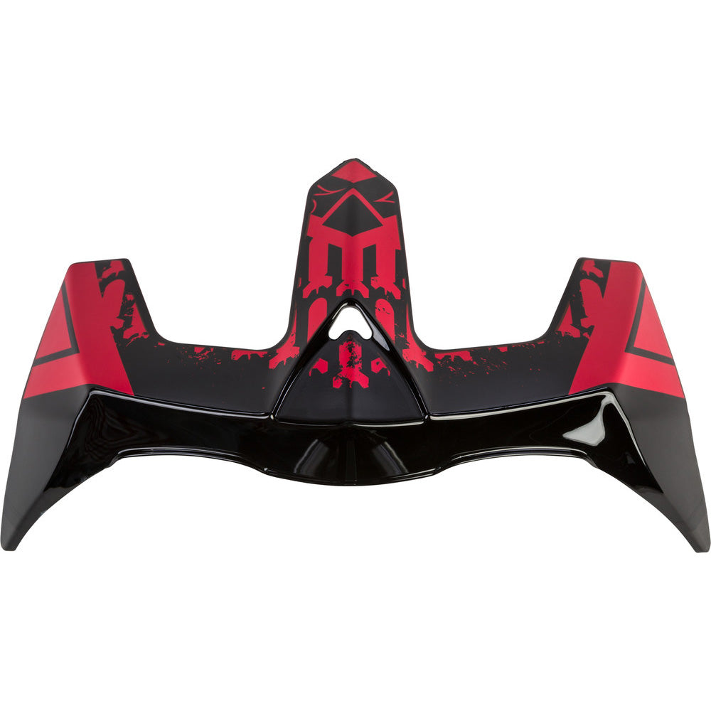 Fly Street Revolt Rear Spoiler Red/Black - Front View