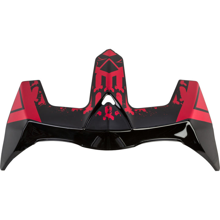 Fly Street Revolt Rear Spoiler Red/Black - Front View