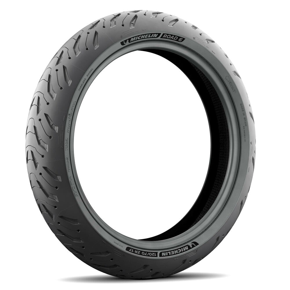 Michelin Road 6 Tire Front - Angled Side View