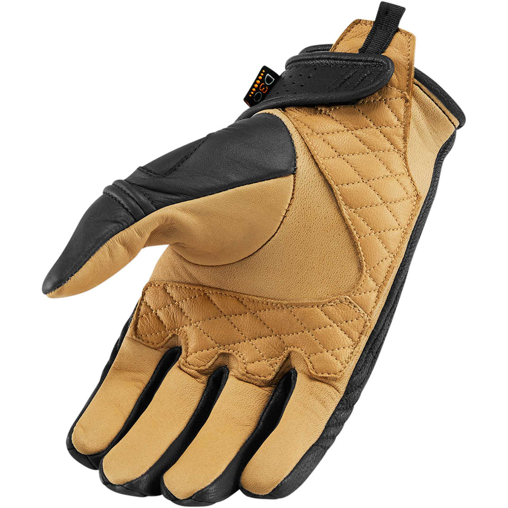 ICON AXYS Gloves Black - Palm View