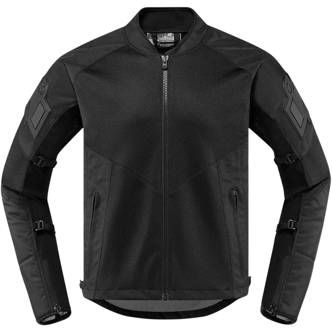 ICON Motorcycle Mesh AF Jacket Black - Front View