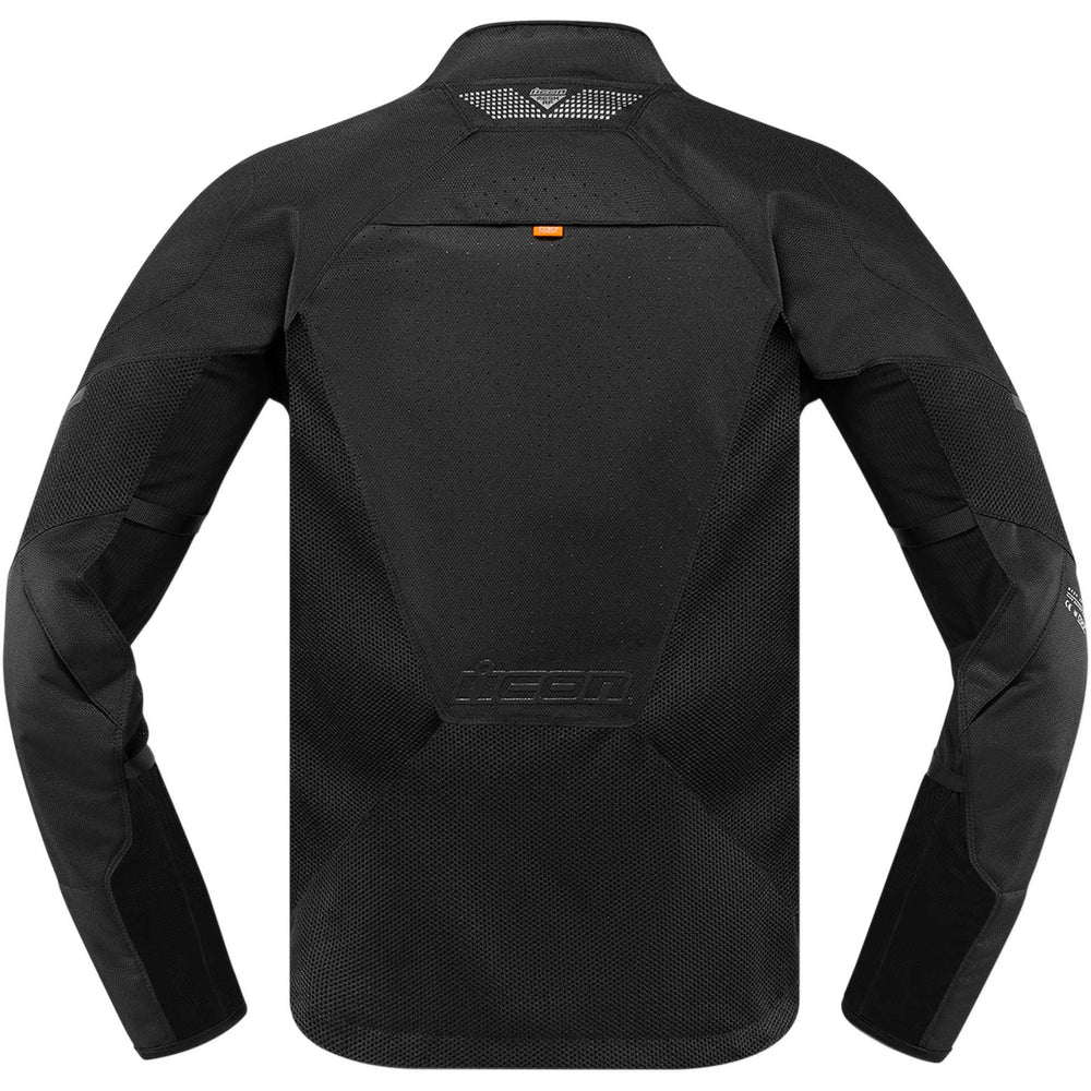 ICON Motorcycle Mesh AF Jacket Black - Rear View