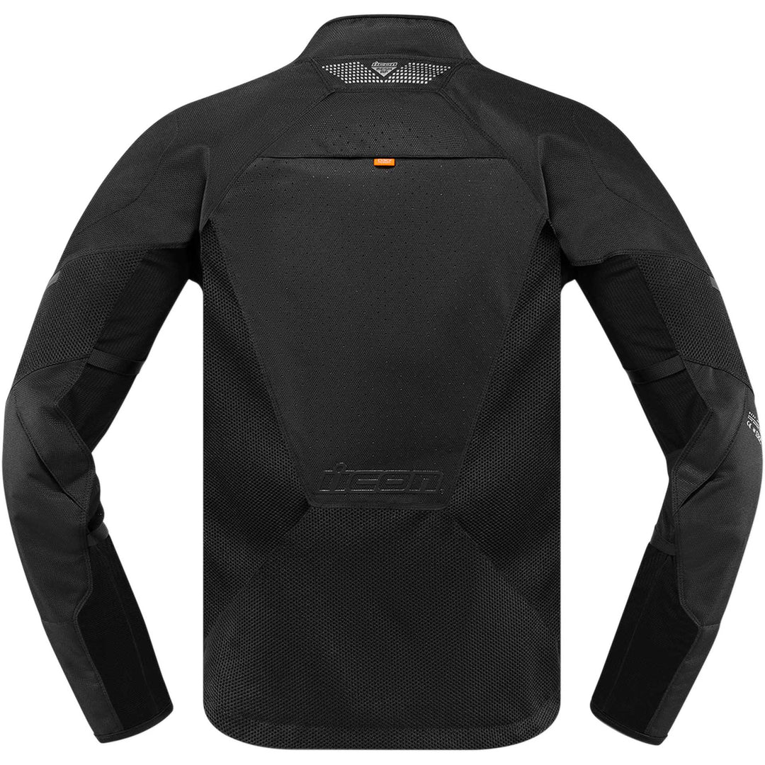 ICON Motorcycle Mesh AF Jacket Black - Rear View