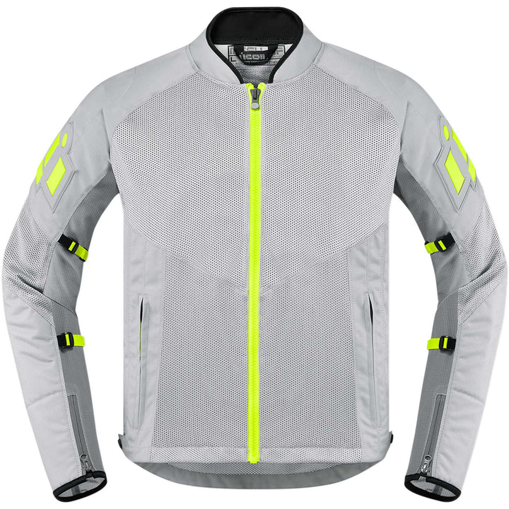 ICON Motorcycle Mesh AF Jacket Gray - Front View