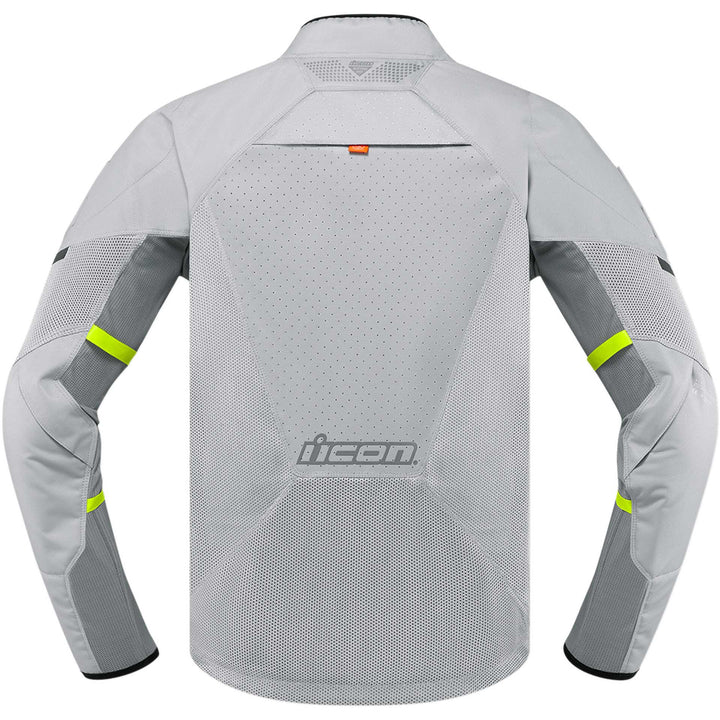 ICON Motorcycle Mesh AF Jacket Gray - Rear View