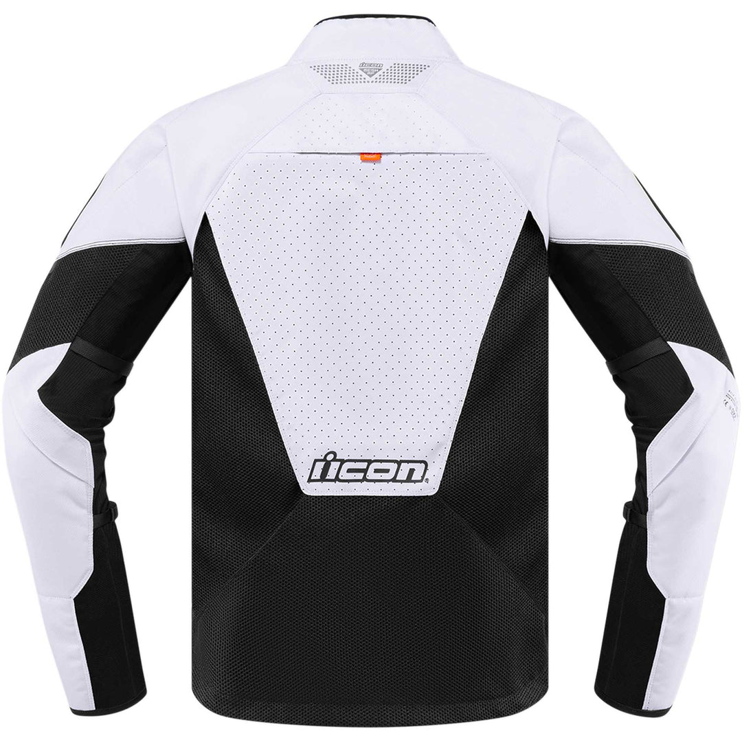 ICON Motorcycle Mesh AF Jacket White - Rear View