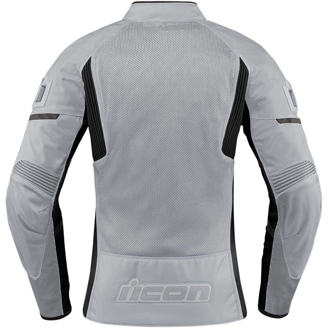 ICON Motorcycle Women's Contra2 Jacket Gray - Rear View
