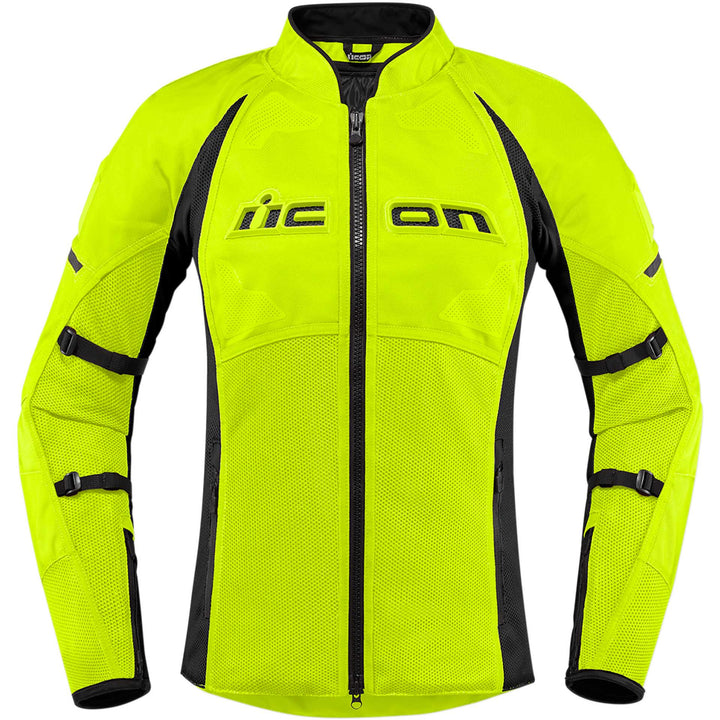 ICON Motorcycle Women's Contra2 Jacket Hi-Viz - Front View