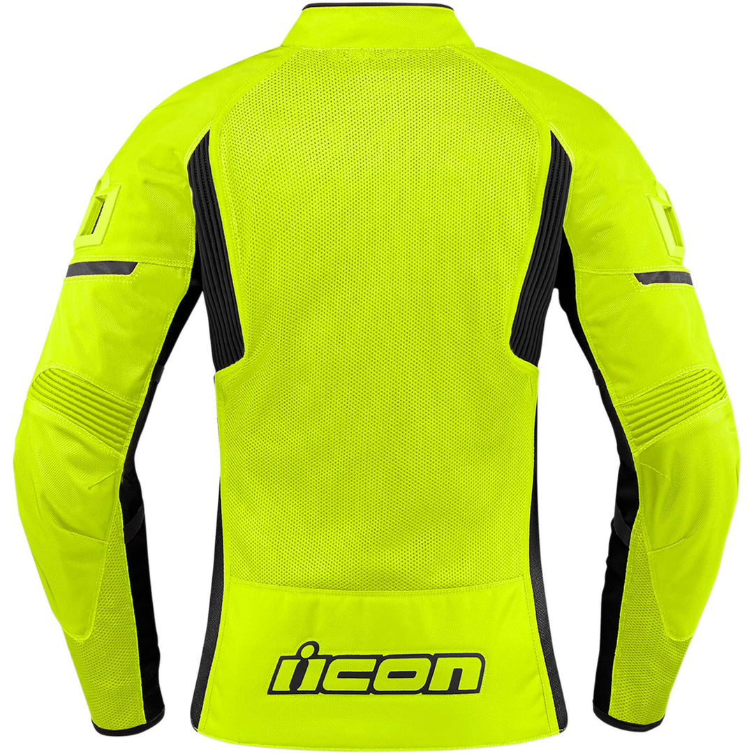 ICON Motorcycle Women's Contra2 Jacket Hi-Viz - Rear View