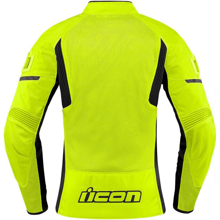 ICON Motorcycle Women's Contra2 Jacket Hi-Viz - Rear View