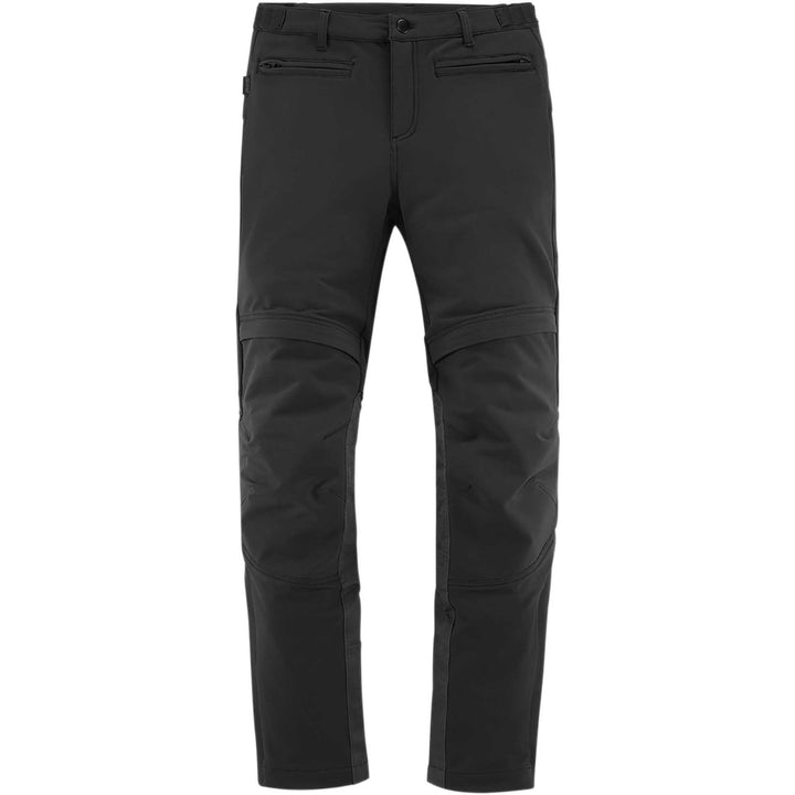 ICON Motorcycle Women's Hella Pants Black - Front View