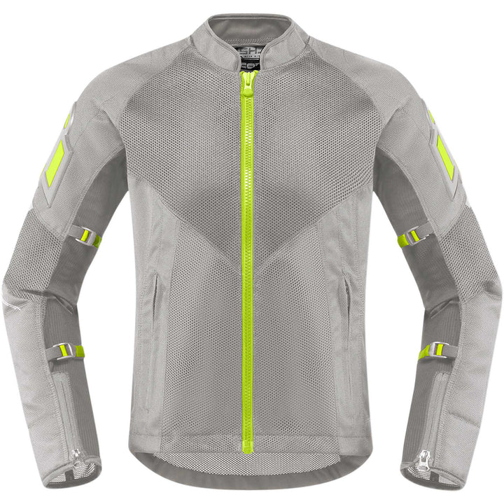 ICON Motorcycle Women's Mesh AF Jacket Gray - Front View