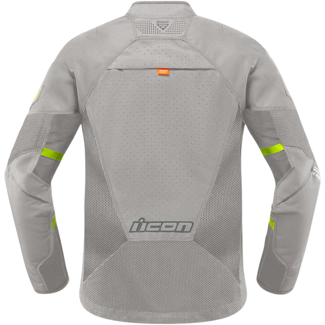 ICON Motorcycle Women's Mesh AF Jacket Gray - Rear View