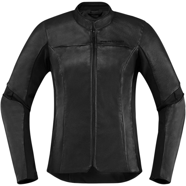 ICON Motorcycle Women's Overlord Jacket Black - Front View