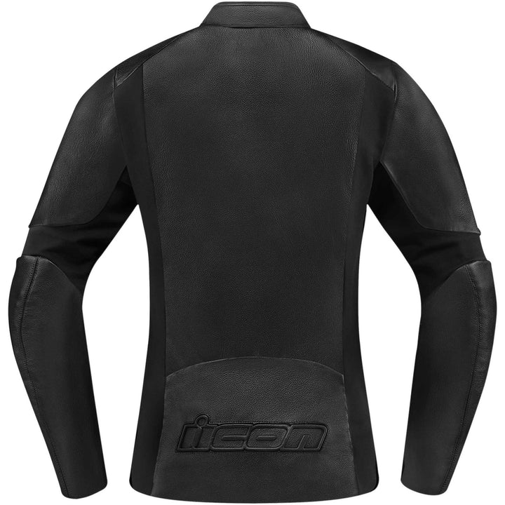 ICON Motorcycle Women's Overlord Jacket Black - Rear View